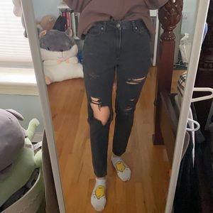 American Eagle ripped mom jeans